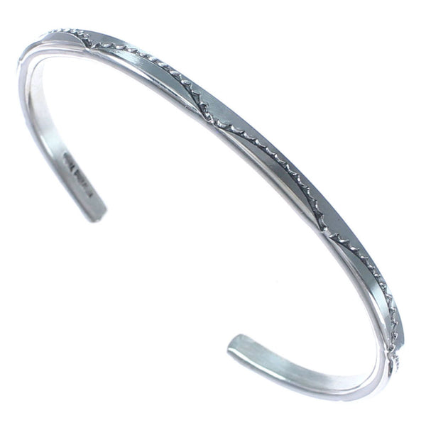 Genuine Sterling Silver Navajo Cuff Bracelet BX120357